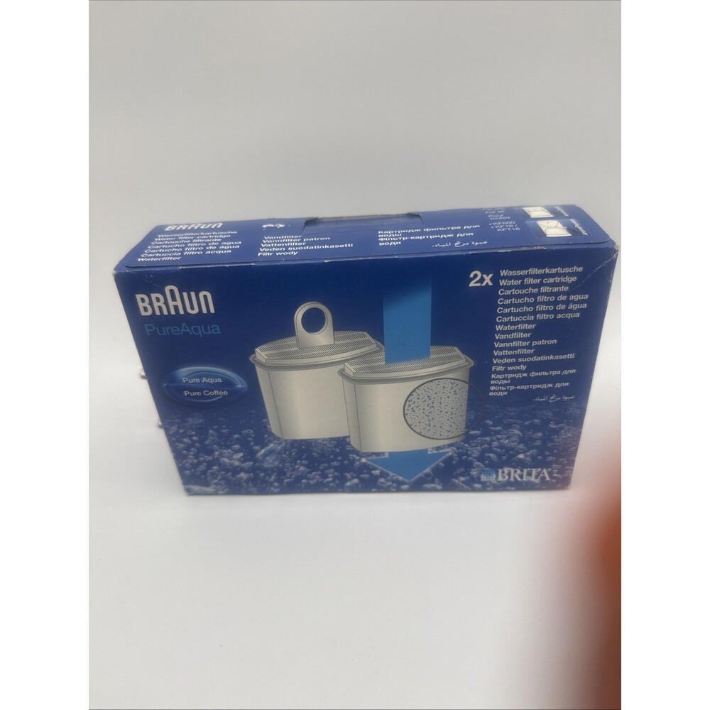 Braun PureAqua Water Filter Cartridges 2 Pack Brita Coffee Maker Filters